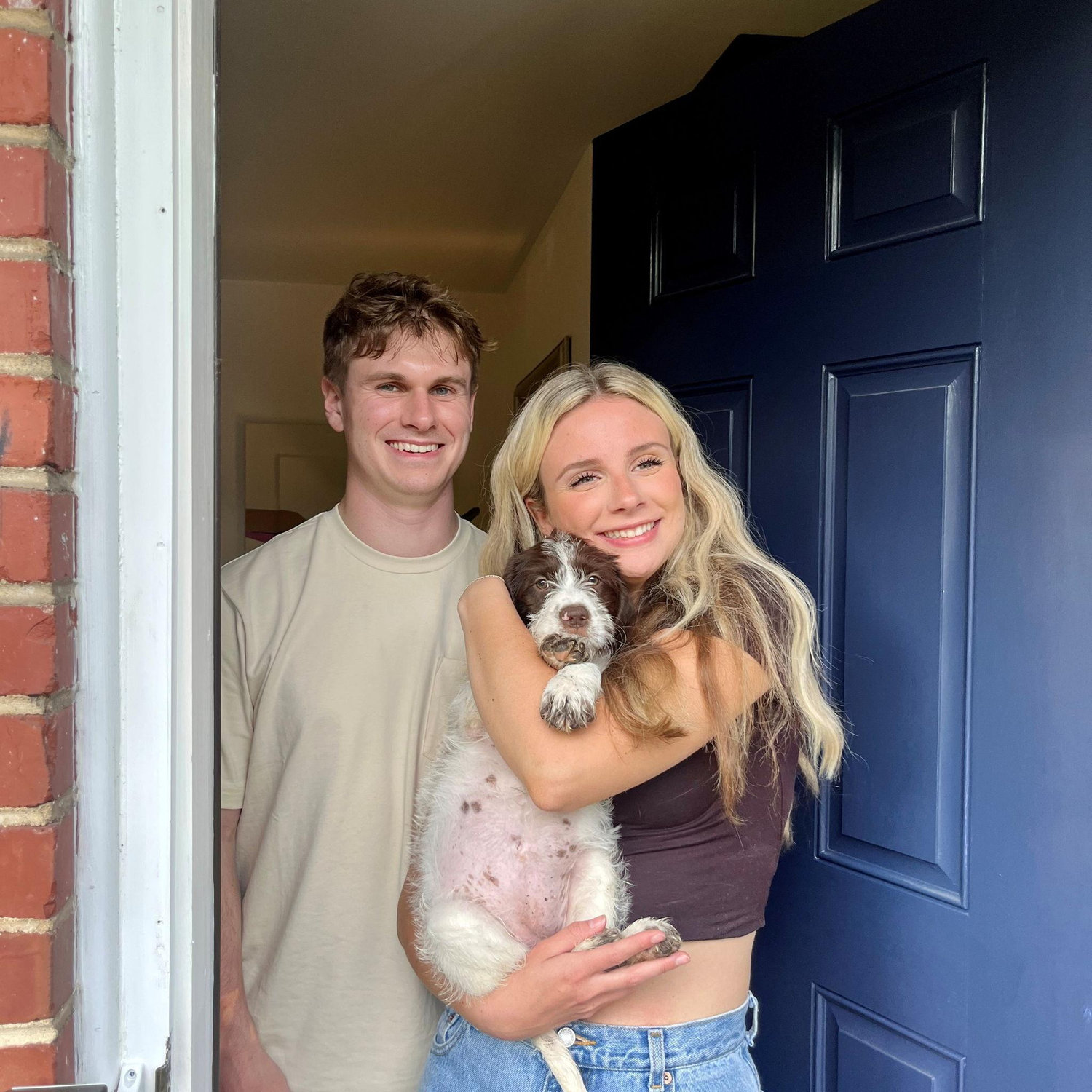 Our first home and baby Winnie, May 2024