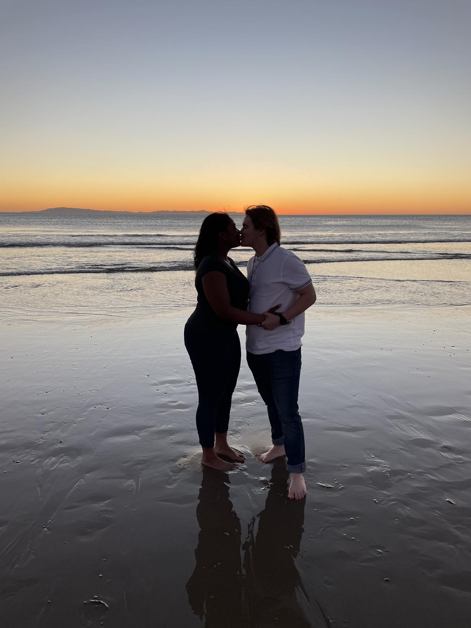 Gunner's mom took this picture of us at sunset in Ventura for a family visit!