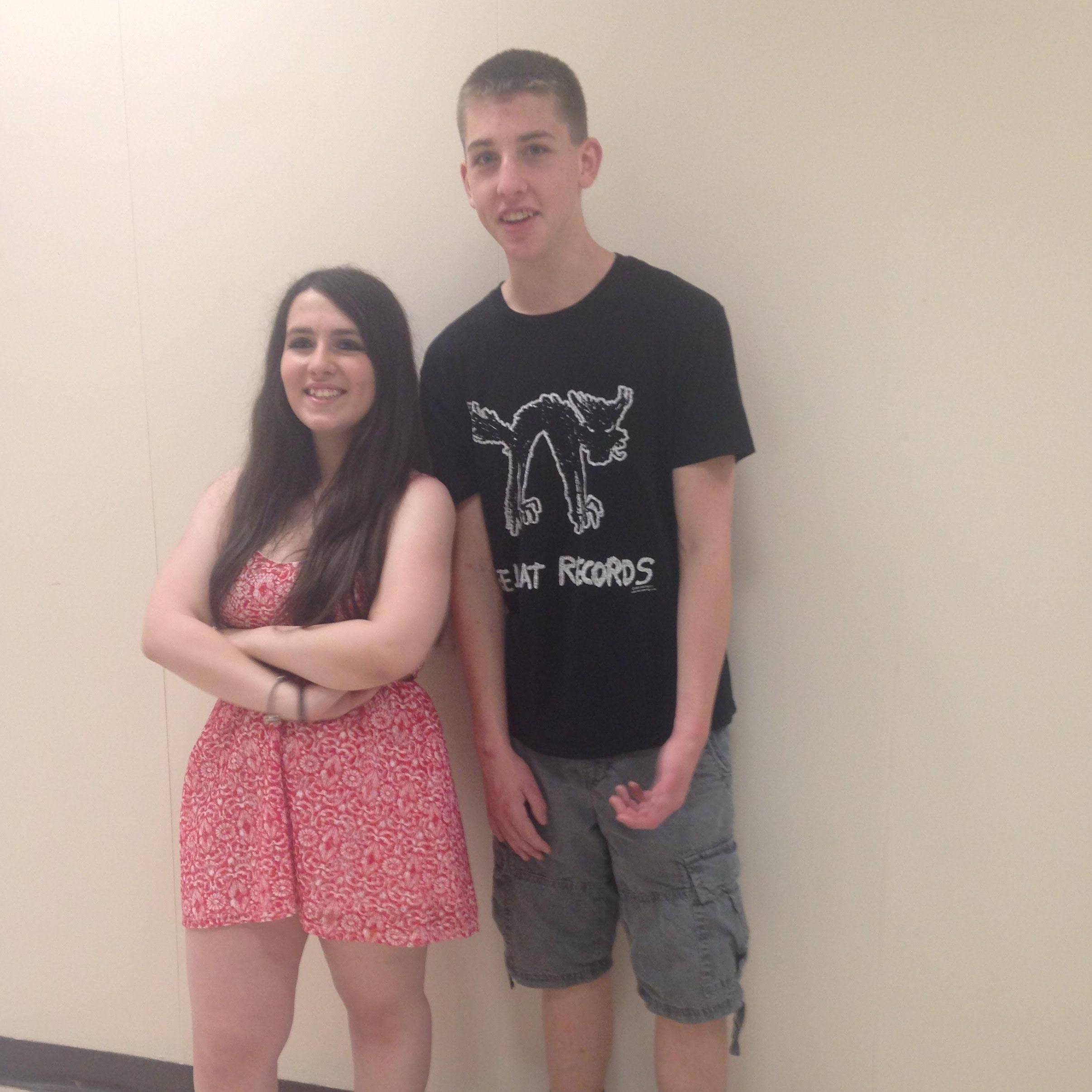Our first picture together on our last day of 10th grade.