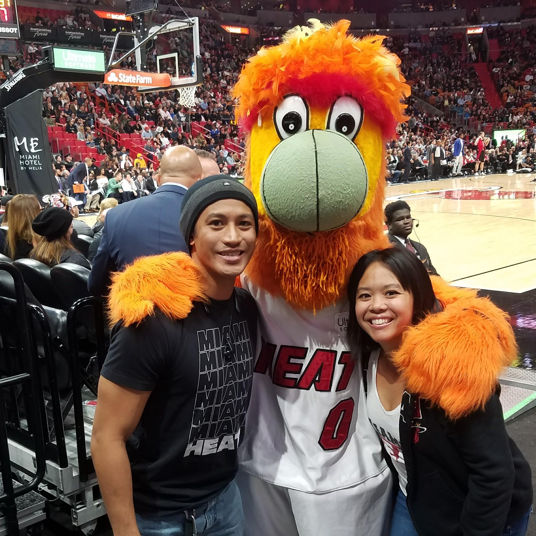Sitting Court Side at the Trailblazers Vs Heat game