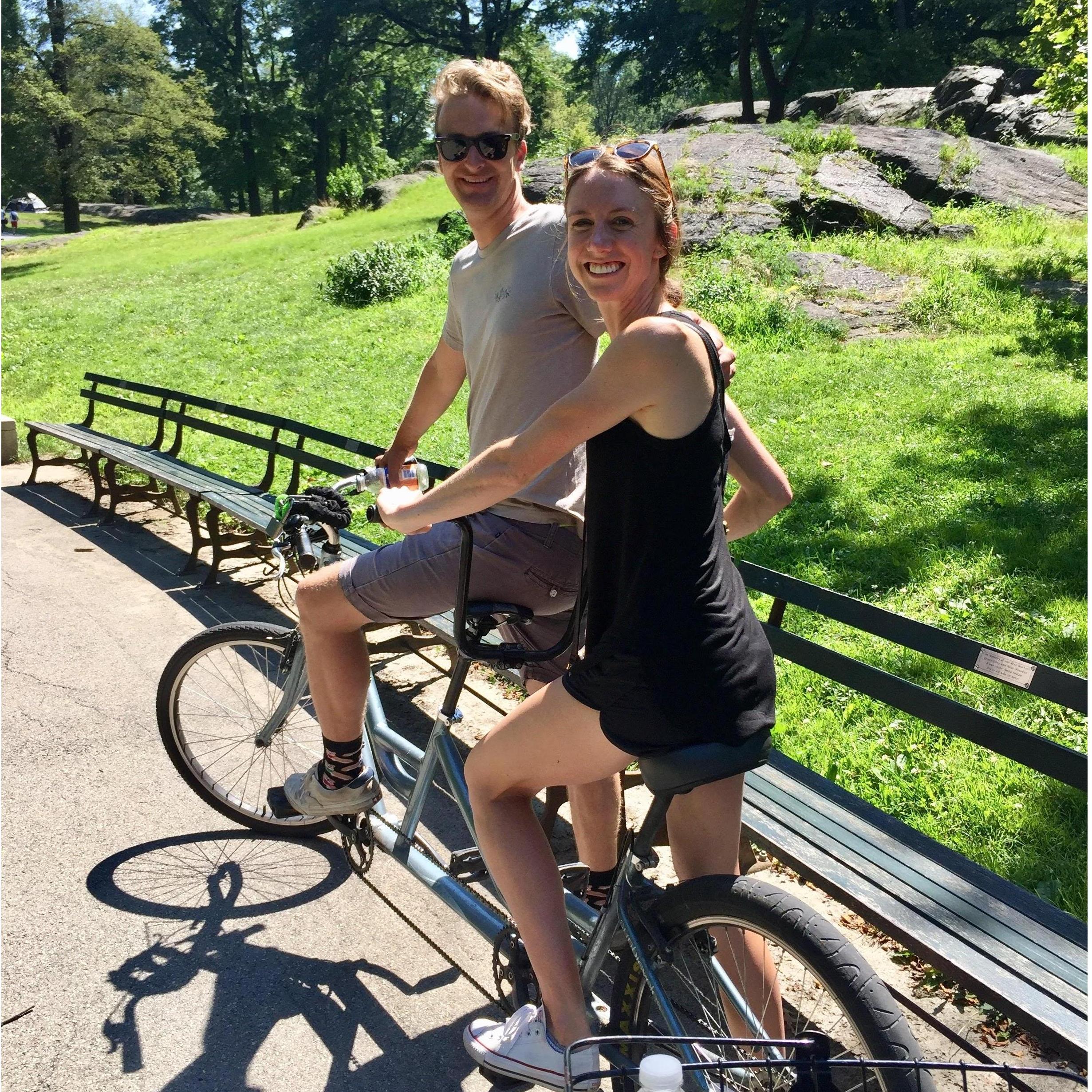 Biking in Central Park NYC