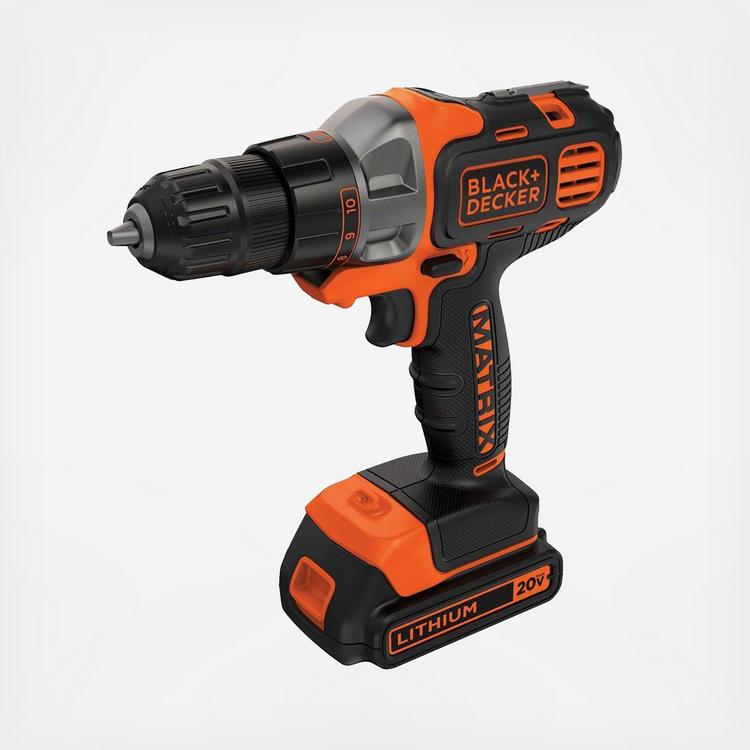 Decker Cordless Matrix Drill Black+Decker, 20V Max Lithium Drill
