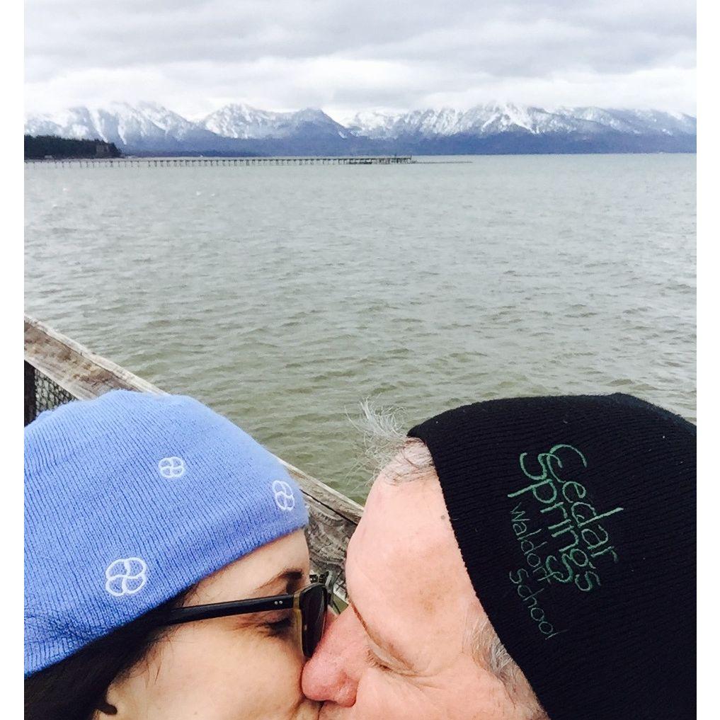 Kissing selfies are awkward. Nonetheless, we were falling in love during first trip to Tahoe, 2016.