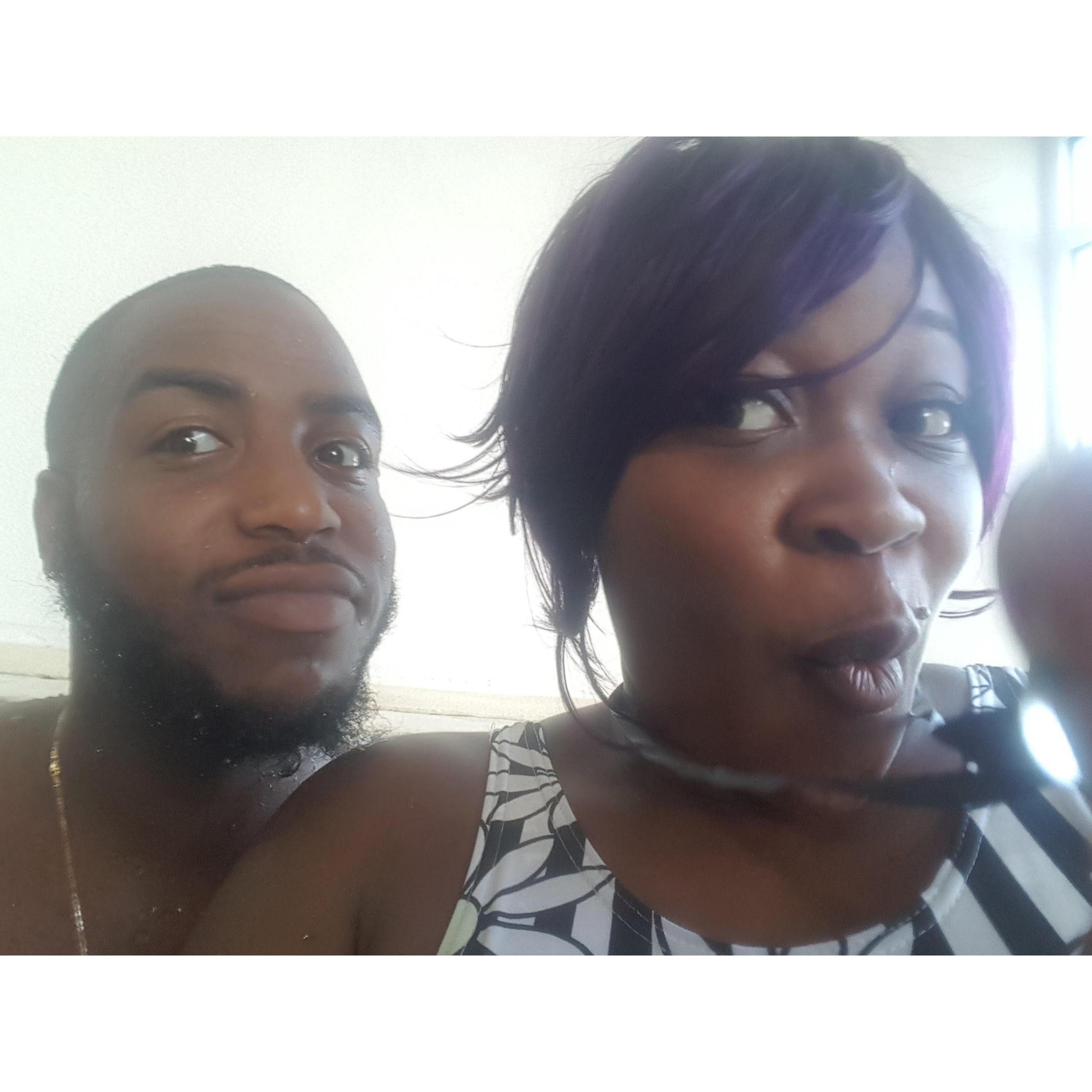 Being silly at the pool in  Myrtle Beach