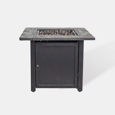 Rocksprings 30" Wide Square Fire Table - Black - Threshold™