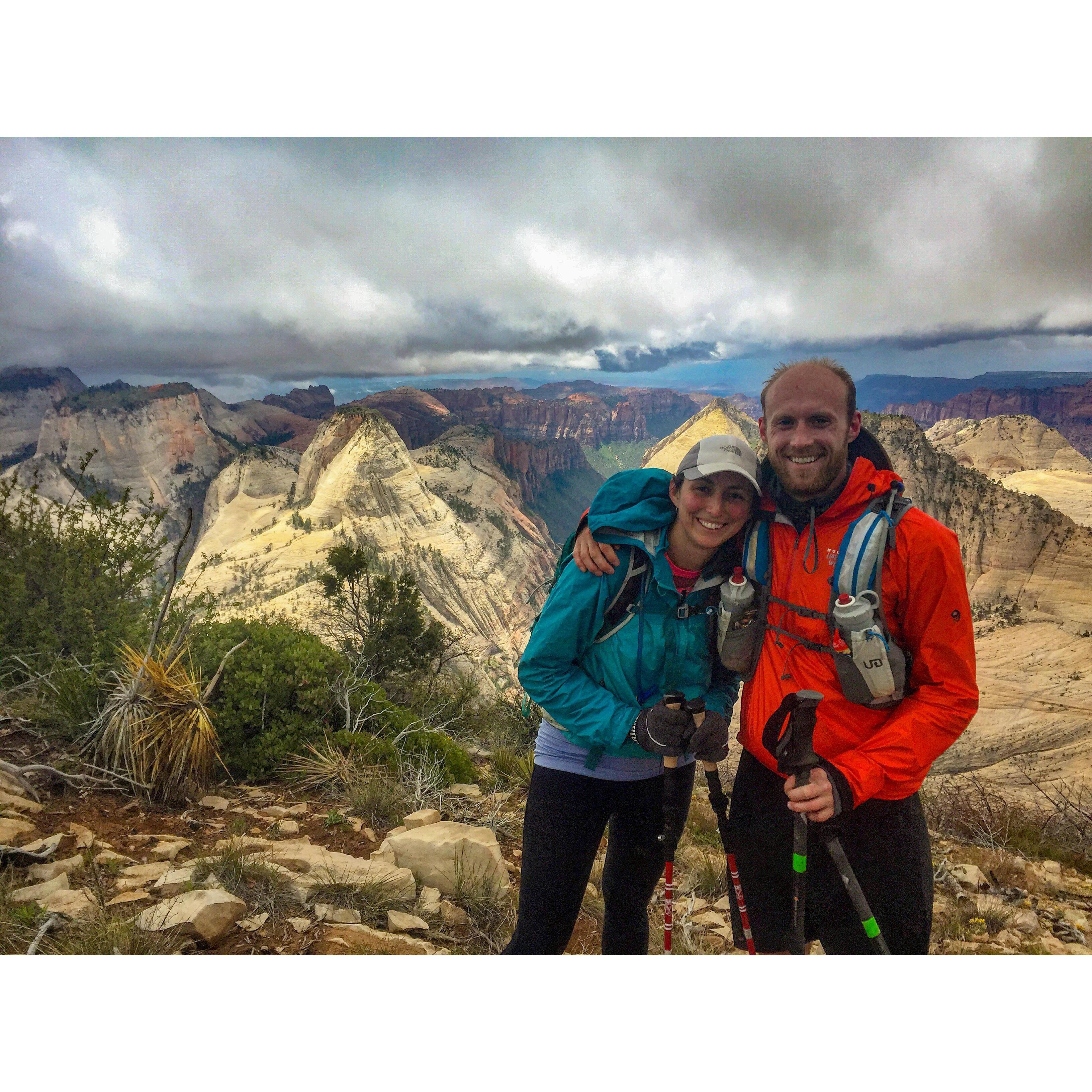 Trans-Zion run. 48 miles of nonstop fun. And rain. And mud.