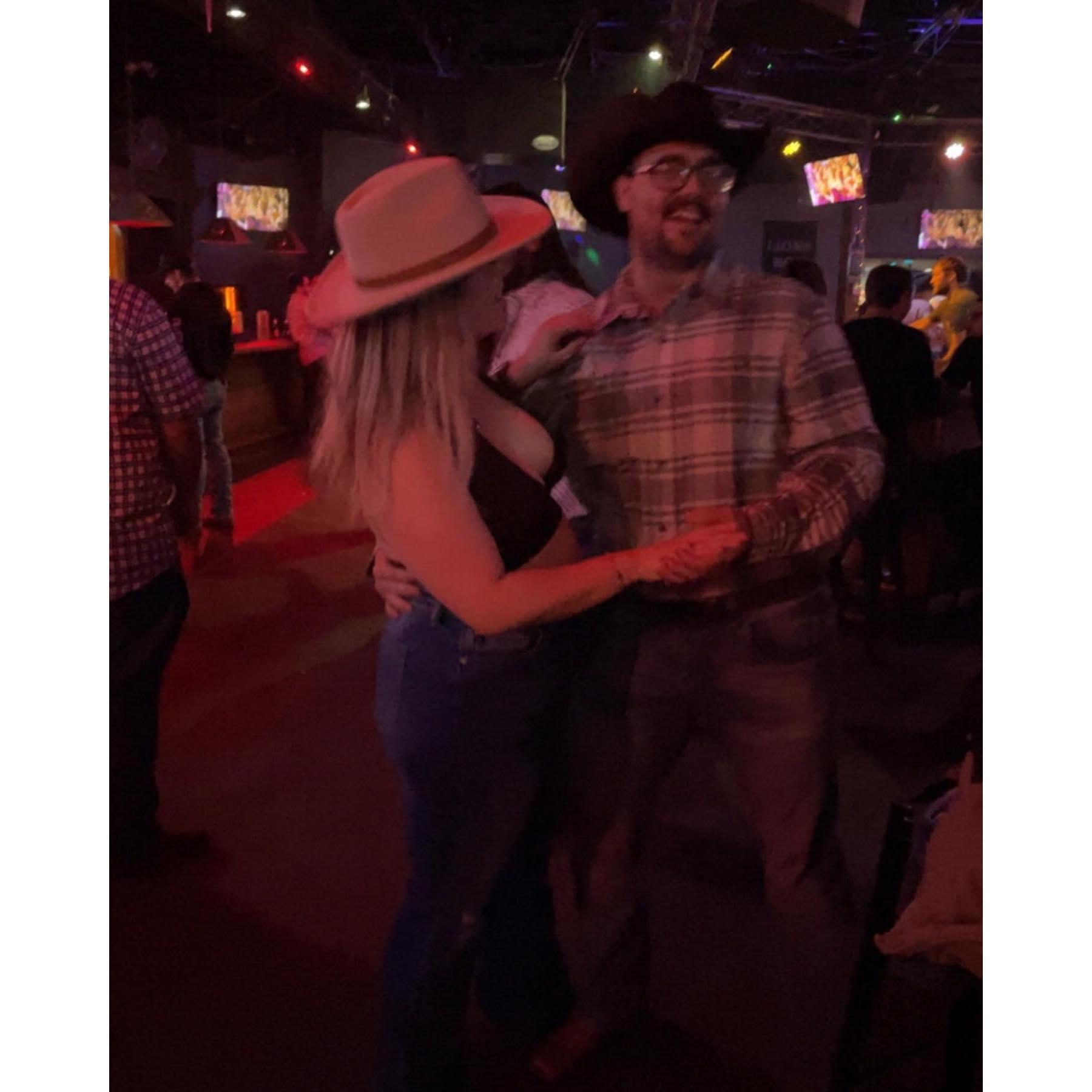 Our first time dancing!
