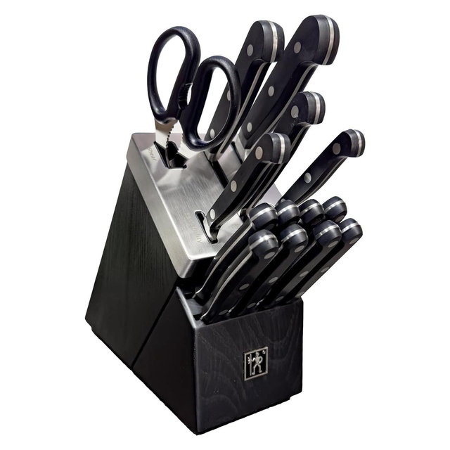 Henckels International Classic 15-pc Self-Sharpening Knife Block Set - Black.