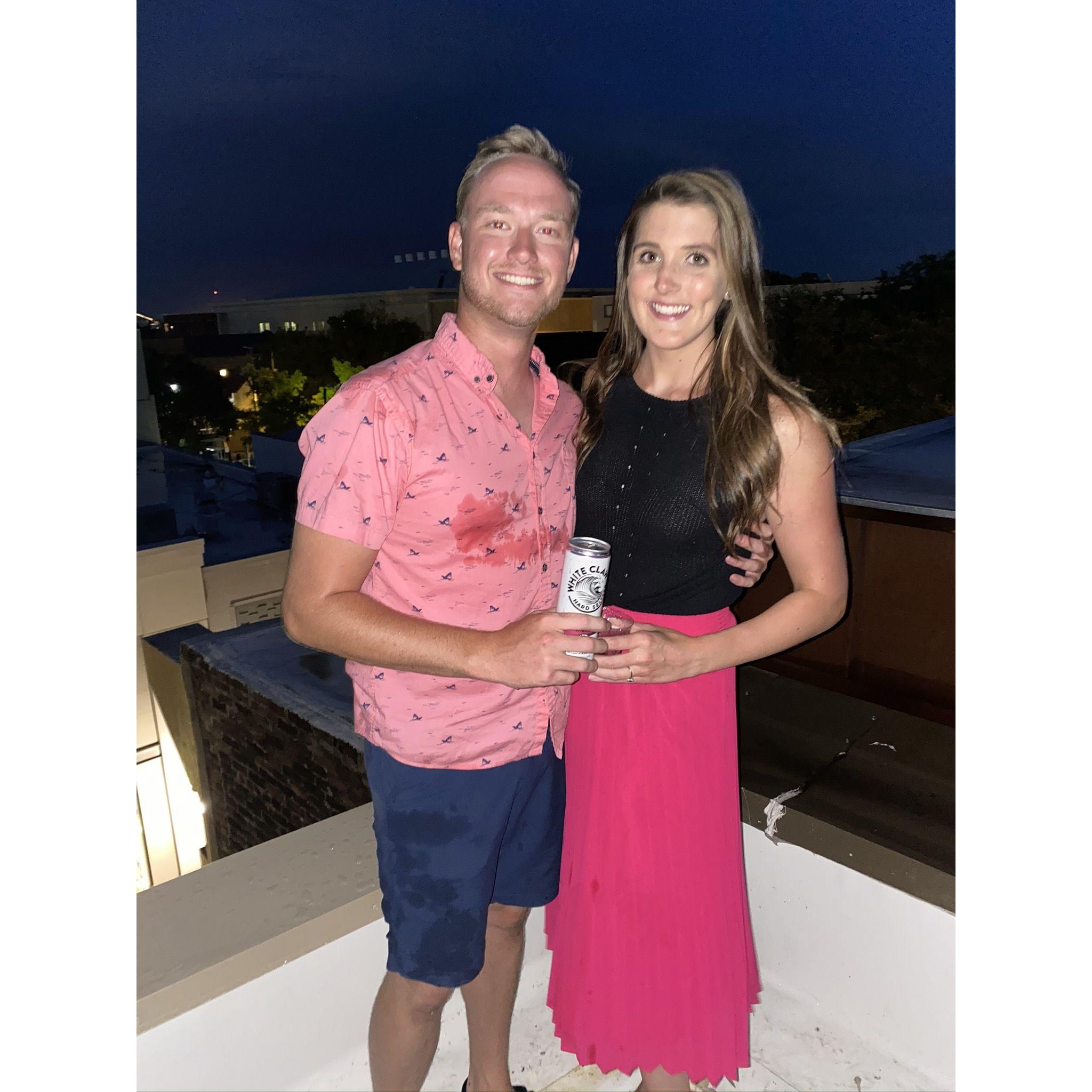 Rooftop bar in downtown Charleston