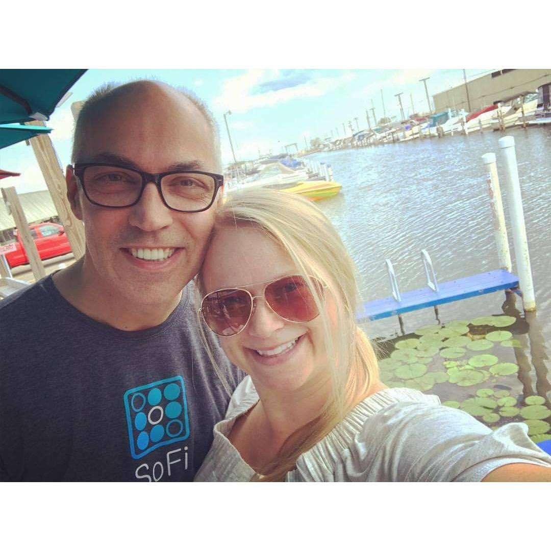 Chores are done. Lunch date on the water!