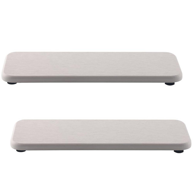 NiuYichee 2 Pcs Water Absorbing Stone Trays, Kitchen/Bathroom Sink Soap Dish, Diatomite Tray Used for Hand Soap & Cosmetic Bottles in The Modern Home, 3.54" W x 9" L, White