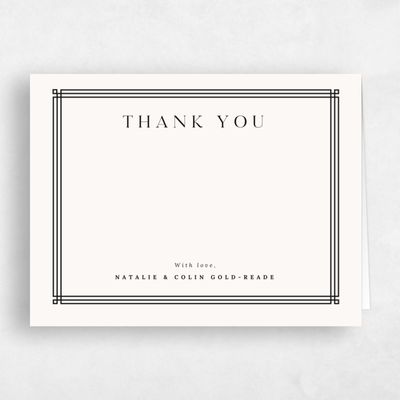 Beige Wedding Thank You - Sarnai Landscape