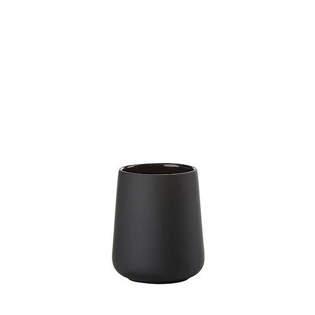 NOVA ONE Toothbrush Mug Black H 3.9", D 3.1"