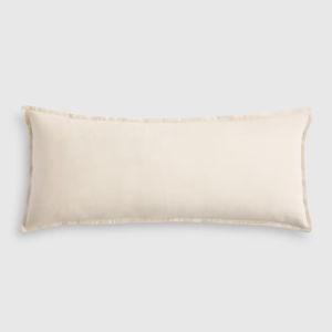 14x36 European Linen Flange Edge Pillow Cover in Natural