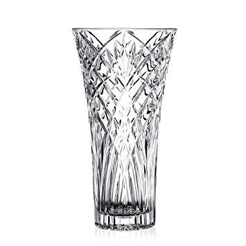 JASVIC Vase, 12”, Fashion Vases Lead-Free Crystal Glass Vase, Flower Inserted European Transparent Vases for Decor, Living Room；Dining Table Decoration