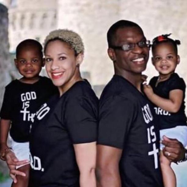 Brother Darelle with wife Evbet, and their twin babies Nathaniel & Melody
