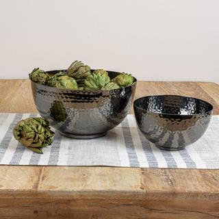 2-Piece Hammered Metal Bowl Set