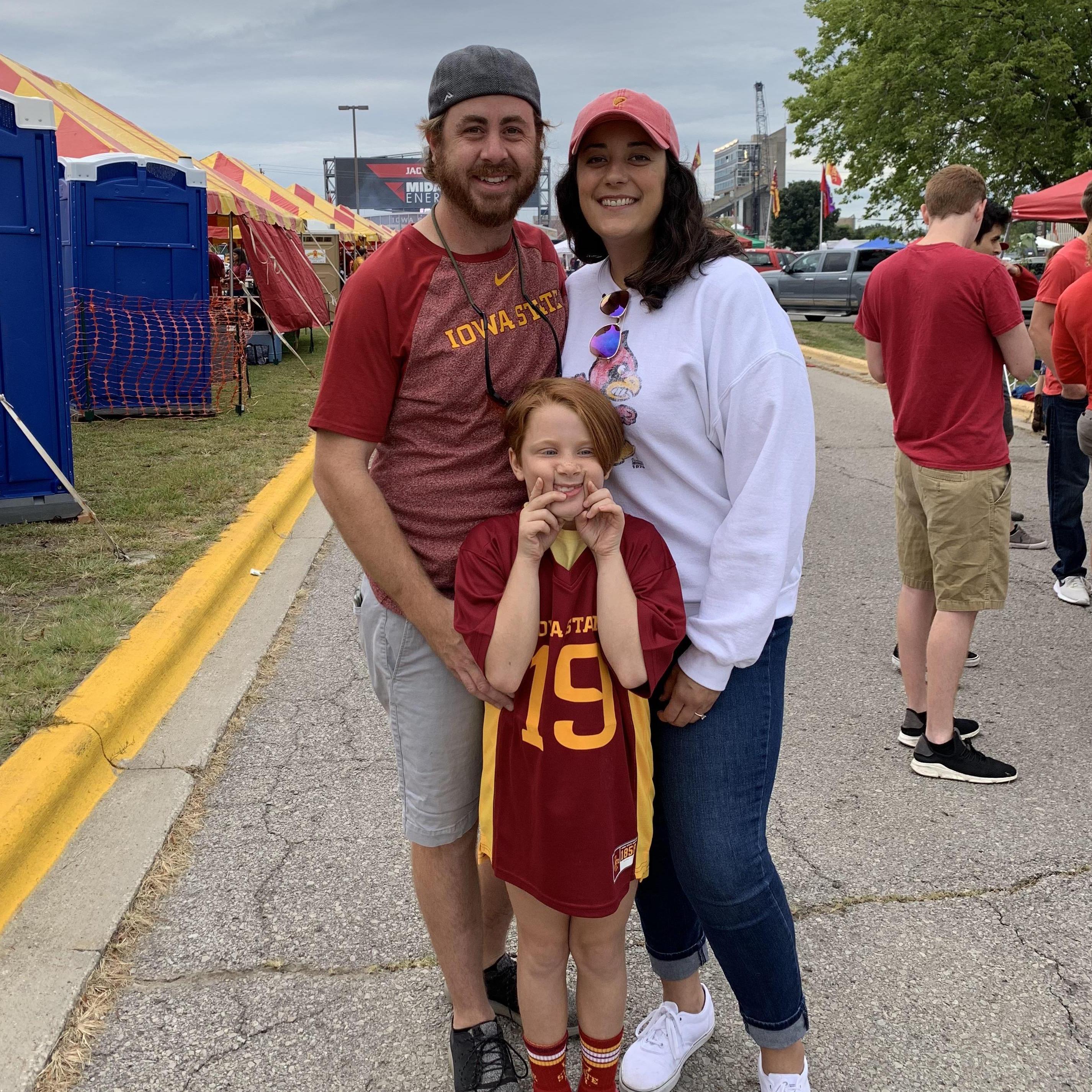 Maya's first Iowa State football game!