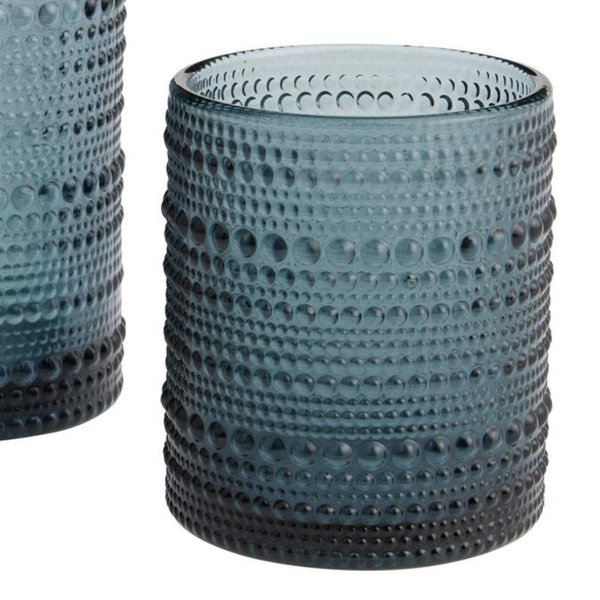 Double Old Fashioned Cornflower Blue Jupiter Bar Glass