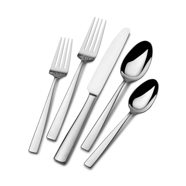 Mikasa Everett 101-Piece 18/10 Stainless Steel Flatware Set, Service For 12