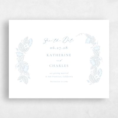 Blue Landscape Wedding Save the Date - Bennett Landscape