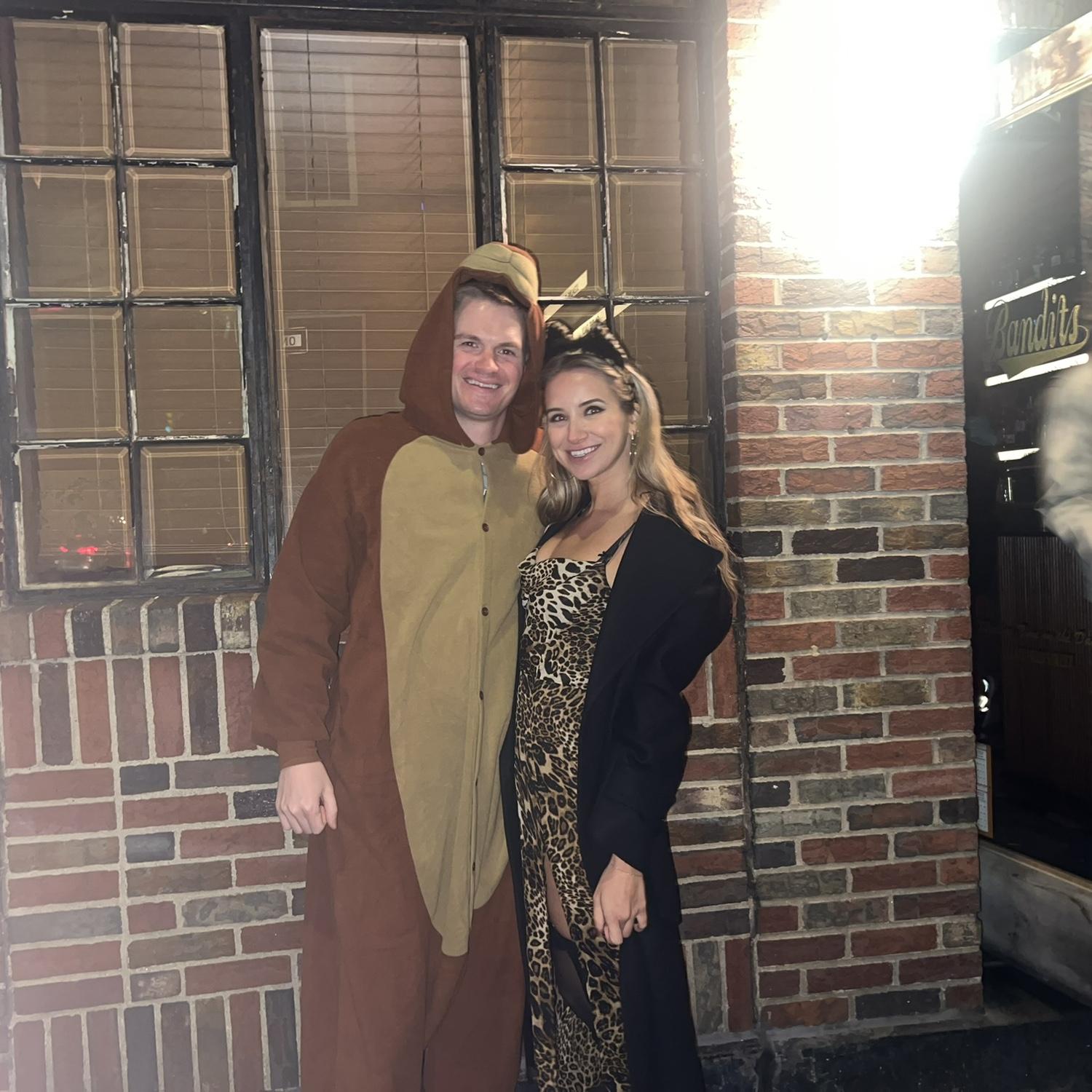 A bear and a cheetah take on Halloween in the West Village