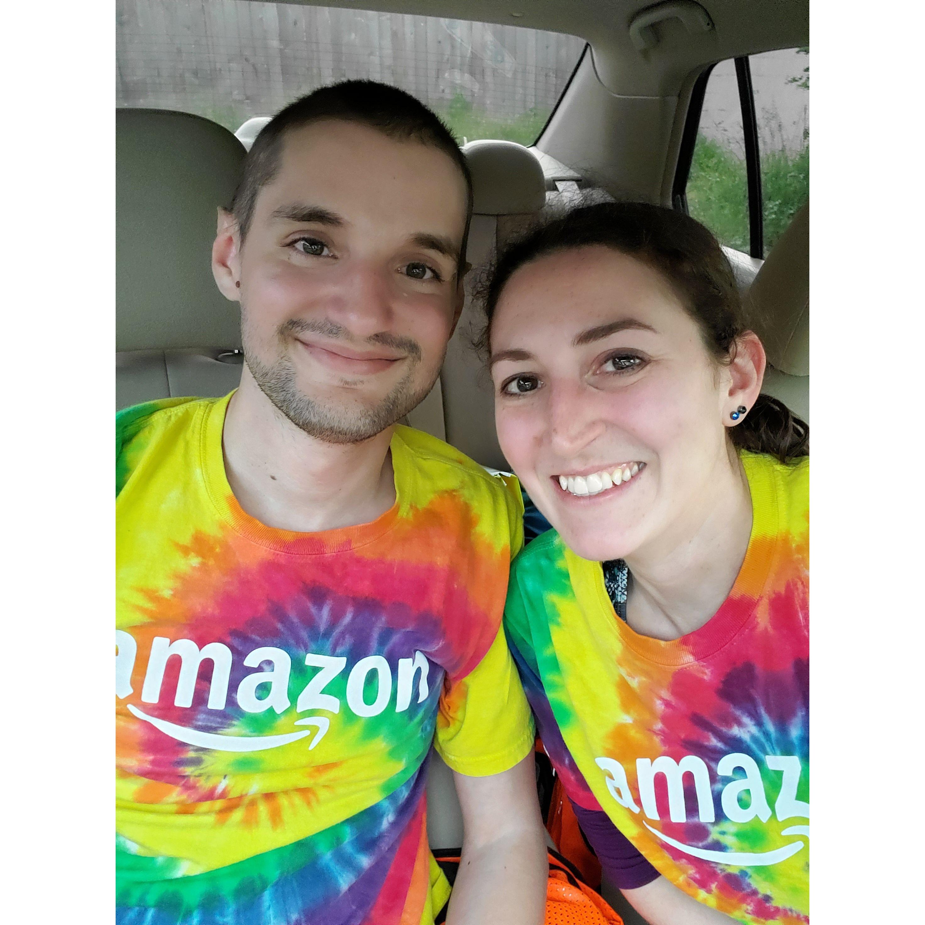 We met while working at Amazon