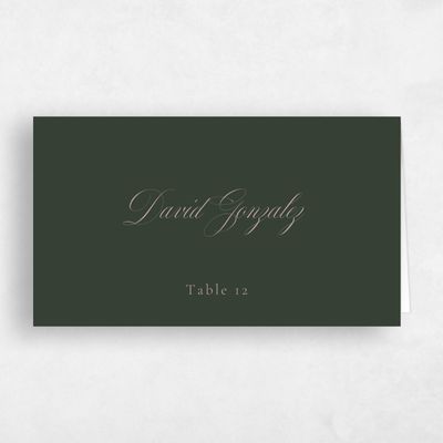 Deep Forest, Green Wedding Place Card - Sydney