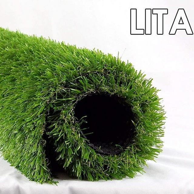 LITA Premium Artificial Grass Realistic Fake Grass Deluxe Turf Synthetic Turf Thick Lawn Pet Turf Perfect for Indoor Outdoor Landscape Customized 6FTx8FT(48SF)