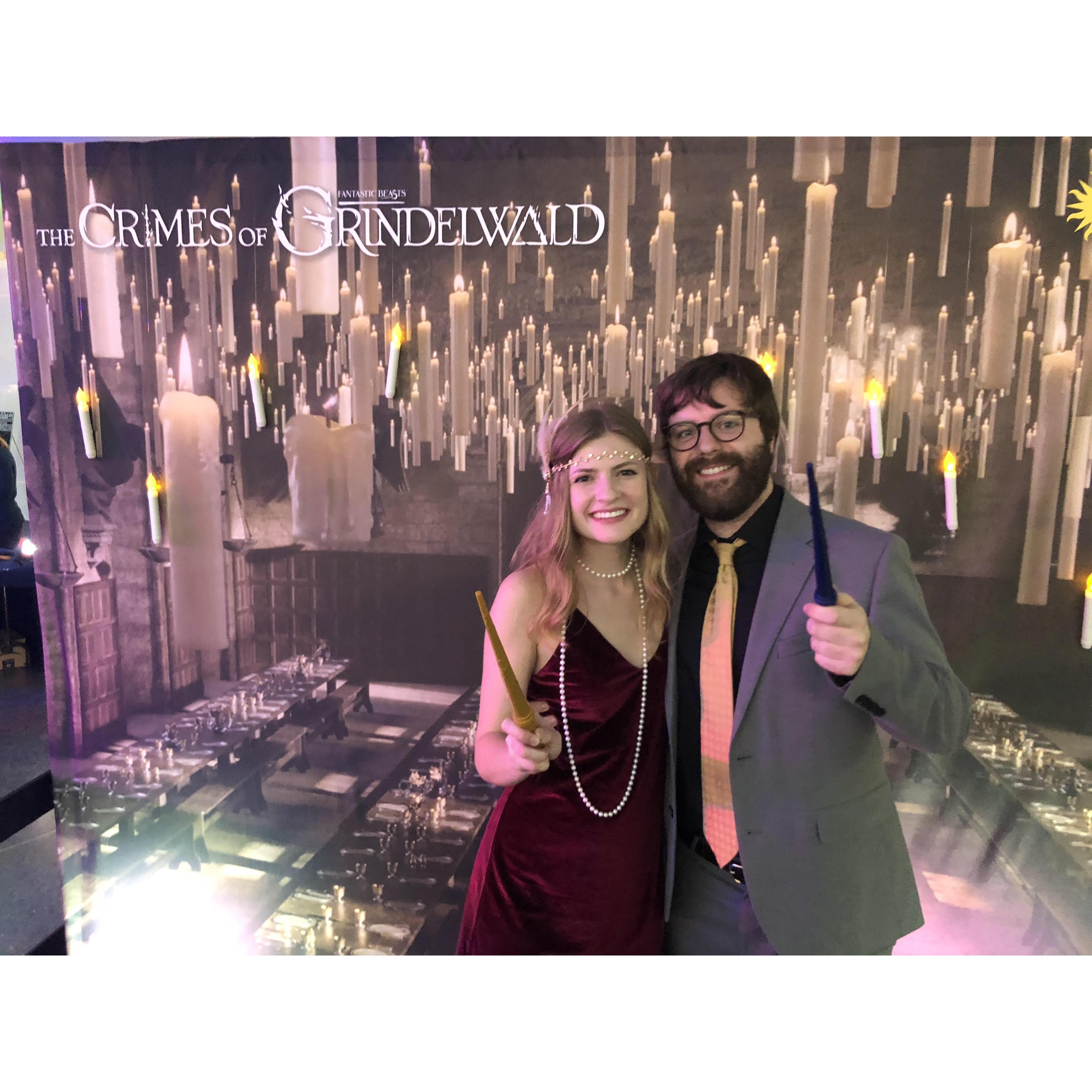 Dan and Eason at the screening of Fantastic Beasts and Where to Find them in DC! November 2018