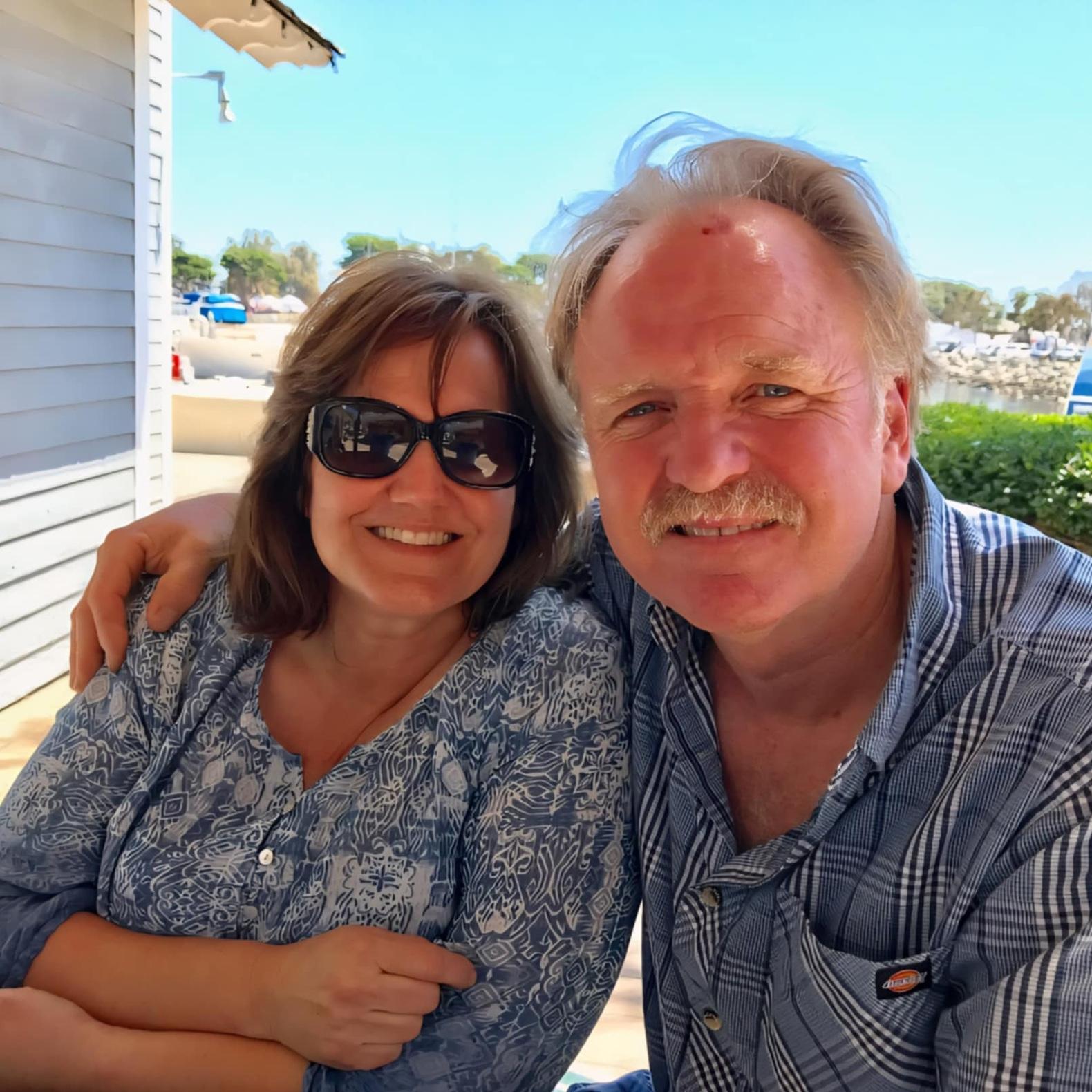 These are Frank's close friends Gary and Carole. Frank met them around 1995. Gary and Frank have been hosting poker tournaments since 2018.