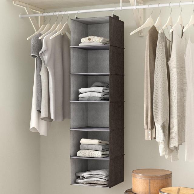 Dorian 6 Compartment Closet Hanging Organizer