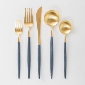 5PC | Goa Brushed Gold & Blue