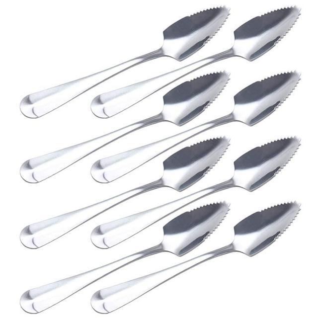 Hazoulen Grapefruit Spoons, Stainless Steel, 6-2/5-Inch, Set of 8