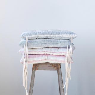 Waterside Cotton Woven Striped Chair Cushion