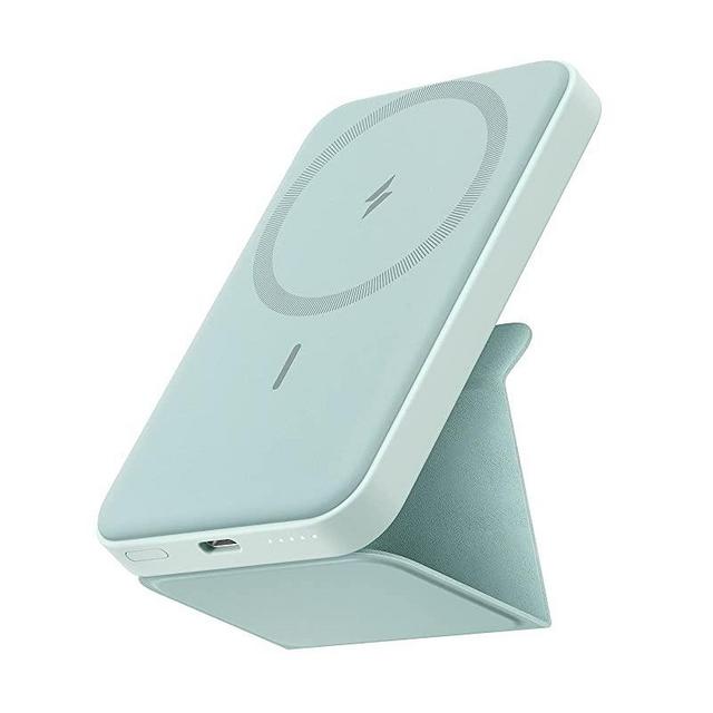 Anker 622 Magnetic Wireless Portable Charger (MagGo), 5000mAh Foldable Magnetic Battery and USB-C for iPhone 13/12 Series (Buds Green)