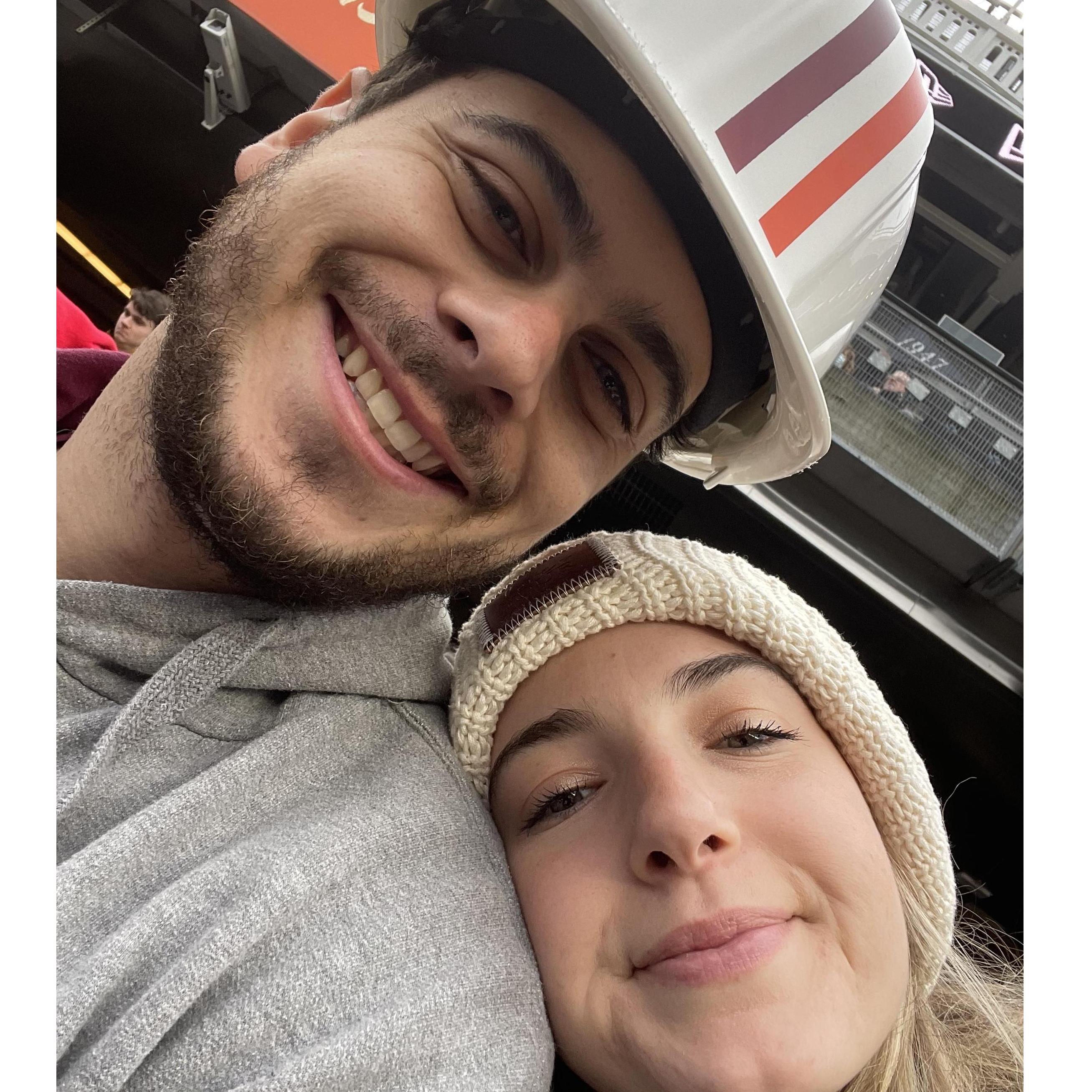 November 2021- They went to the Virginia Tech Bowl game at Yankee Stadium!