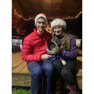 One of Mo's first barn trips - Saddle Club Christmas Party!