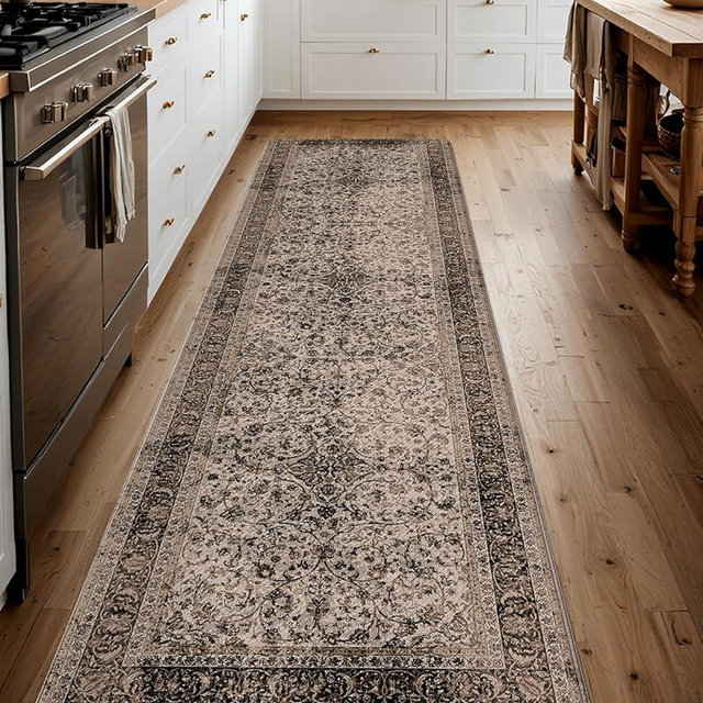LUMI 2025 Upgraded Anti Fatigue Cushioned Kitchen Mat for Floor, Non-Slip Padded Runners for Standing, Comfort PVC Rugs for Desk Office, Sink, Laundry, 24"x59"