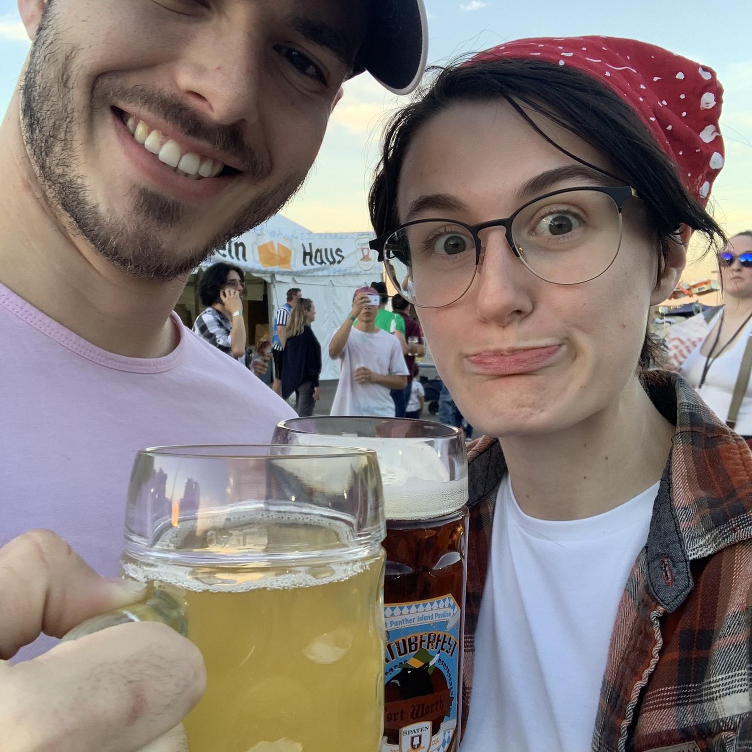 Always catch us at Oktoberfest with a stein full of beer