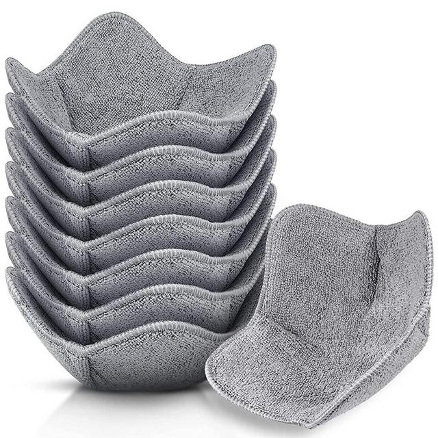 8 Pieces Bowl Huggers Microwave Safe Holder Multipurpose Hot Heat Resistant Plate Holder Polyester Potholder Protector for Heat Soup, Food, Meals (Grey)