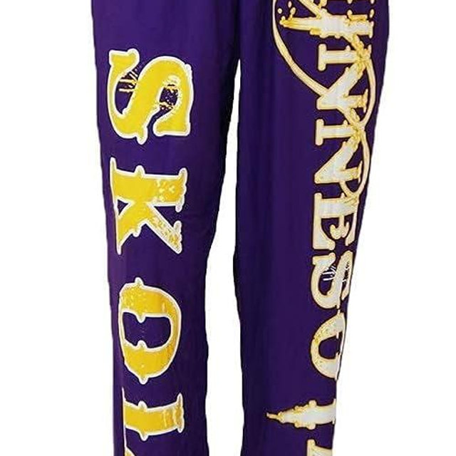 BRIEF INSANITY Minnesota Skol Football Pajama Lounge Pants | Comfortable Sleek PJ Bottoms