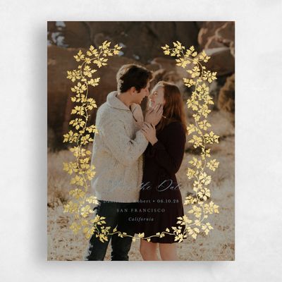 Storm Blue Wedding Save the Date - Edera Photo Foil