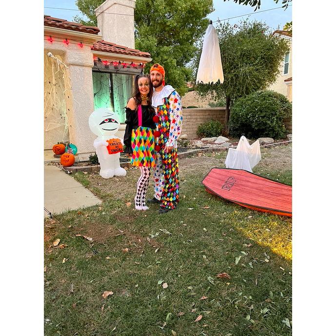 Dressing up as clowns for Halloween. October 31st, 2022