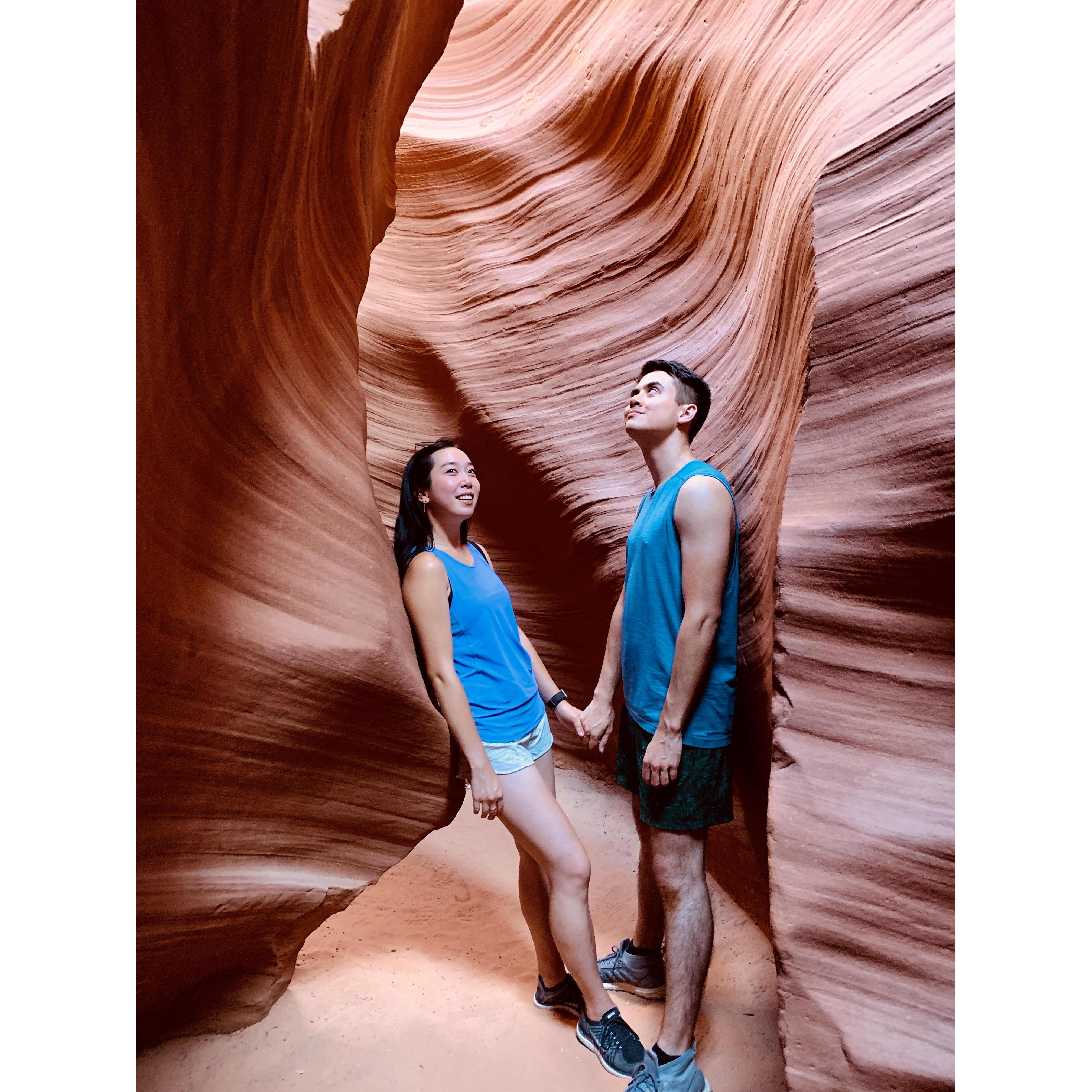 Slot canyon in Antelope Valley, Arizona