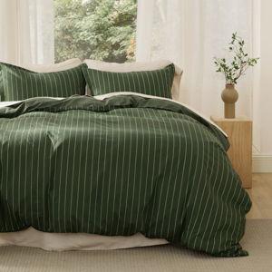 Striped King Cotton Duvet Cover Set