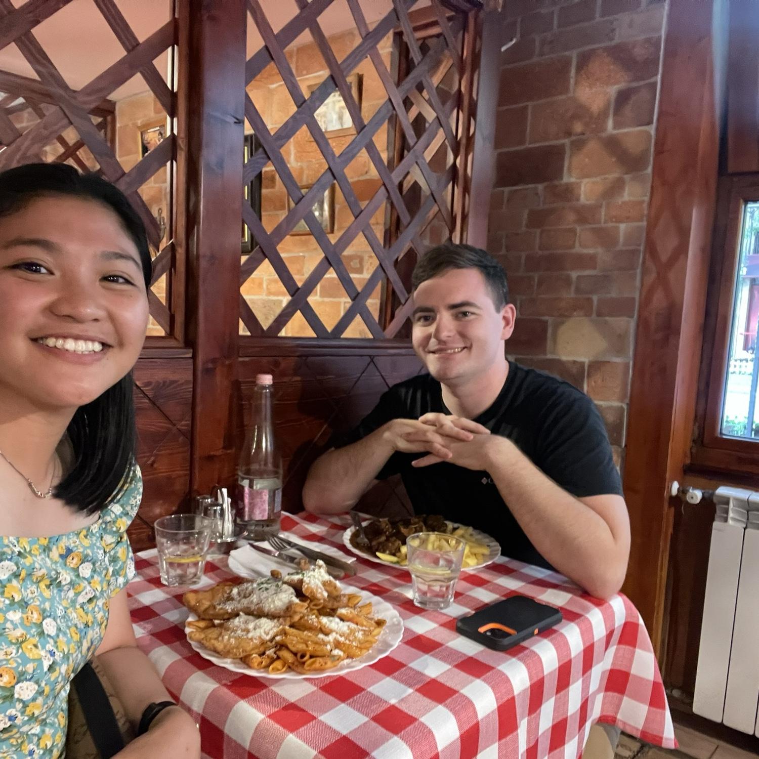 Photo taken in Budapest, Hungary where they both finally confessed their love for each other (but not became a couple yet!). Budapest will always hold that magical, life-changing memory.
