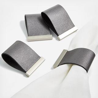 Hotel Collection - Faux Leather Napkin Rings, Set of 4