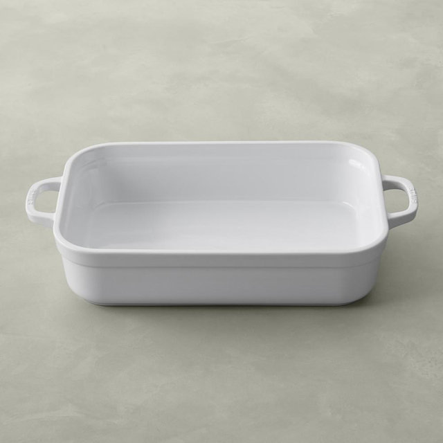 Staub Stoneware Rectangular Baker, 9" x 13", White