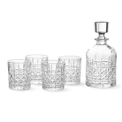 Everyday Cut Decanter & Double Old-Fashioned Glasses, Set of 4